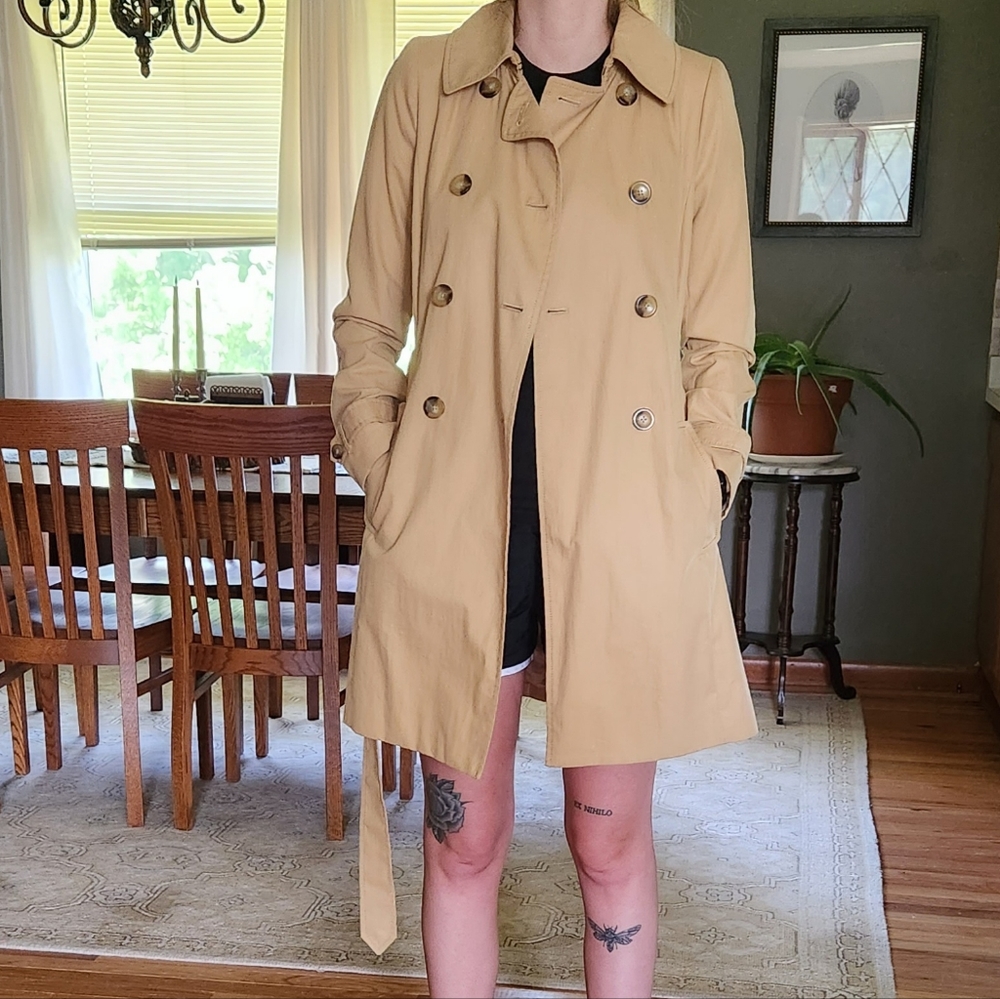 J. Crew trench coat size 0 - Picture 6 of 7